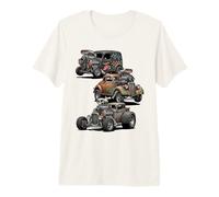 Vintage Rat Rod Hotrod Cars Rusty Muscle Street Rods Diseño Camiseta Premium
