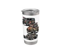Vintage Rat Rod Hotrod Cars Rusty Muscle Street Rods Diseño Vaso térmico de acero inoxidable de doble pared