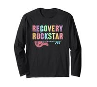 Vintage Recovery Rockstar Sobrio Libre de Drogas AA Sobriedad Enfermera Manga Larga