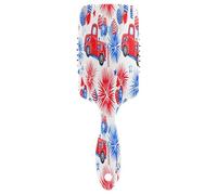 Vintage Red Truck - Peine de aire del 4 de julio, cepillo desenredante, peine para cabello saludable, cepillo moderno para el cabello