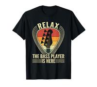 Vintage Relax El Bajista Está Aquí Amante De La Guitarra Eléctrica Camiseta