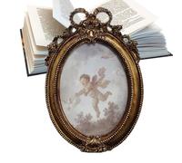 Vintage Resin Photo Frame, Tabletop Display Decor, Resin Frame with Elegant Design, Home Accessory, Wall Decor Gadget with Classic Style, Bedroom & Living Room Tool for Office & Gallery
