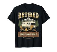 Vintage Retired RV Camping Camper Fishing Outdoors Camiseta