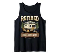 Vintage Retired RV Camping Camper Fishing Outdoors Camiseta sin Mangas