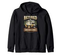 Vintage Retired RV Camping Camper Fishing Outdoors Sudadera con Capucha