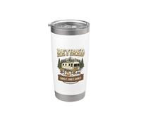 Vintage Retired RV Camping Camper Fishing Outdoors Vaso térmico de acero inoxidable de doble pared