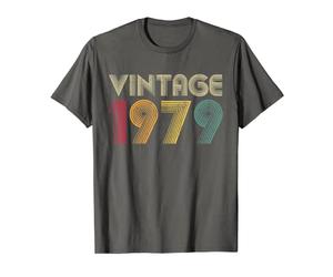 Vintage Retro 1979 43rd Birthday 43 Years Old Gag Funny Gift Camiseta