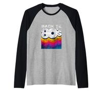 Vintage Retro Back To 80's Tees I Love 80's Graphic Design Camiseta Manga Raglan