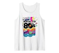 Vintage Retro Back To 80's Tees I Love 80's Graphic Design Camiseta sin Mangas