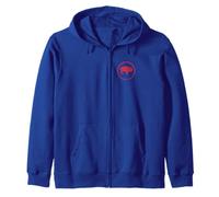Vintage Retro Bison American Buffalo Minimalist Sudadera con Capucha