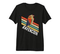 Vintage Retro Color Stripes Ravencoin Logo RVN Camiseta Premium