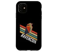 Vintage Retro Color Stripes Ravencoin Logo RVN Carcasa para iPhone 11