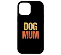 Vintage Retro Colores Texto Perro Mamá Carcasa para iPhone 12 Pro Max
