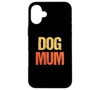 Vintage Retro Colores Texto Perro Mamá Carcasa para iPhone 16 Plus