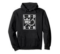 Vintage Retro Jesús Señor y Salvador Cristiano Sudadera con Capucha