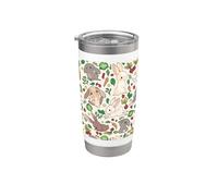 Vintage Retro Mini Holland Lop Bunny Rabbit Lover Pattern Vaso térmico de acero inoxidable de doble pared