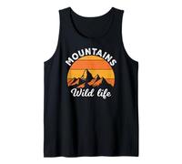 Vintage Retro Mountains Outdoor Wildlife Mountain Adventure Camiseta sin Mangas