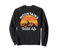 Vintage Retro Mountains Outdoor Wildlife Mountain Adventure Sudadera