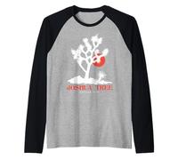 Vintage Retro National Park Outdoor Camping Joshua Tree Camiseta Manga Raglan