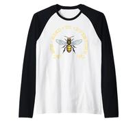 Vintage Retro Save The Bees Honeybee Bee Kind to Everyone Camiseta Manga Raglan