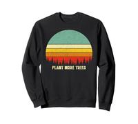 Vintage Retro Style 80s Happy Pine Trees Plant More Trees Sudadera