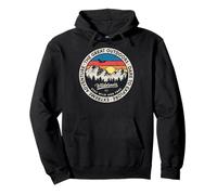 Vintage Retro Style Outdoors Stay Wild and Free Mountain Sudadera con Capucha
