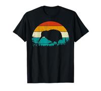 Vintage Retro Style Pine Tree New Zealand Bird Lovers Kiwi Camiseta