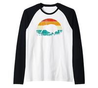 Vintage Retro Style Pine Tree New Zealand Bird Lovers Kiwi Camiseta Manga Raglan