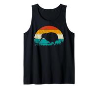 Vintage Retro Style Pine Tree New Zealand Bird Lovers Kiwi Camiseta sin Mangas