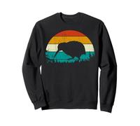 Vintage Retro Style Pine Tree New Zealand Bird Lovers Kiwi Sudadera