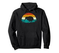 Vintage Retro Style Pine Tree New Zealand Bird Lovers Kiwi Sudadera con Capucha