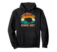 Vintage Retro Style Pine Tree New Zealand Bird Lovers Kiwi Sudadera con Capucha