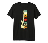 Vintage Retro Style Playing Music Guitar Forever Rock N Roll Camiseta Premium