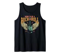 Vintage Retro Style Playing Music Guitar Forever Rock N Roll Camiseta sin Mangas
