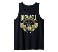 Vintage Retro Style Playing Music Guitar Forever Rock N Roll Camiseta sin Mangas