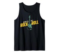 Vintage Retro Style Playing Music Guitar Forever Rock N Roll Camiseta sin Mangas