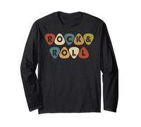 Vintage Retro Style Playing Music Guitar Forever Rock N Roll Manga Larga