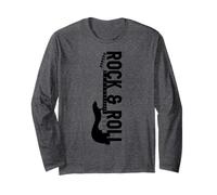 Vintage Retro Style Playing Music Guitar Forever Rock N Roll Manga Larga