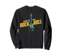 Vintage Retro Style Playing Music Guitar Forever Rock N Roll Sudadera