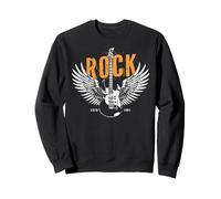 Vintage Retro Style Playing Music Guitar Forever Rock N Roll Sudadera