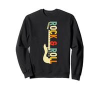 Vintage Retro Style Playing Music Guitar Forever Rock N Roll Sudadera