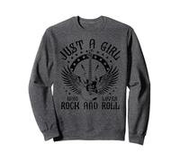 Vintage Retro Style Playing Music Guitar Forever Rock N Roll Sudadera