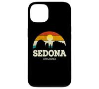 Vintage Retro Style Skyline Desert Landscape Sedona Arizona Carcasa para iPhone 13