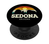 Vintage Retro Style Skyline Desert Landscape Sedona Arizona PopSockets PopGrip Adhesivo