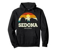Vintage Retro Style Skyline Desert Landscape Sedona Arizona Sudadera con Capucha