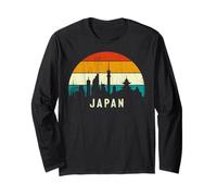 Vintage Retro Style Skyline Landscape Japanese Sunset Japan Manga Larga