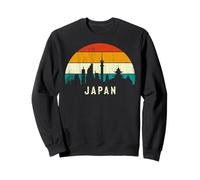 Vintage Retro Style Skyline Landscape Japanese Sunset Japan Sudadera
