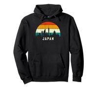Vintage Retro Style Skyline Landscape Japanese Sunset Japan Sudadera con Capucha