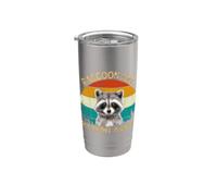 Vintage Retro Style Wild Animal Raccoon Are my Spirit Animal Vaso térmico de acero inoxidable de doble pared