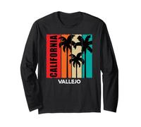 Vintage Retro Vallejo CA Turístico Nativo California State Manga Larga